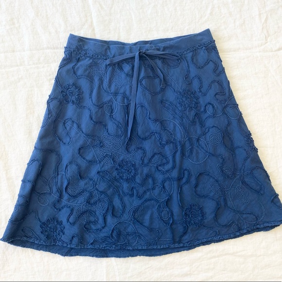 Max Studio Blue Aplique Skirt - Picture 4 of 9